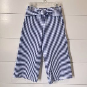 Striped Wide Leg Cropped Pant